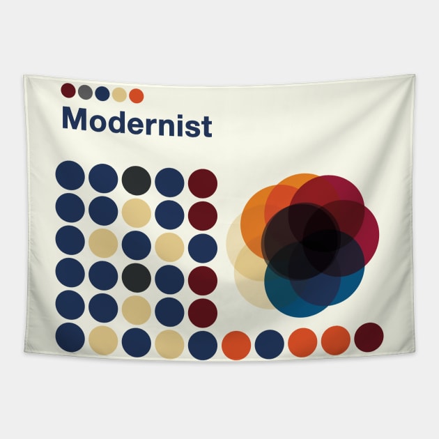 Modernist Circle Tapestry by modernistdesign