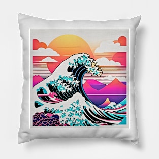 Retro Sea Wave Pillow