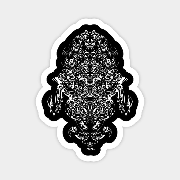 Rorschach psychedelic fantasy Magnet by MetaRagz