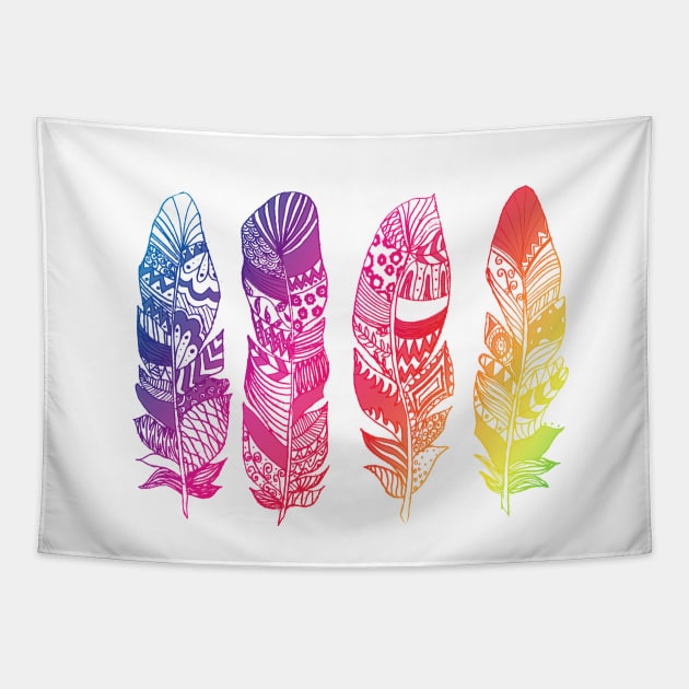 Never too many Feathers Tapestry by lannie