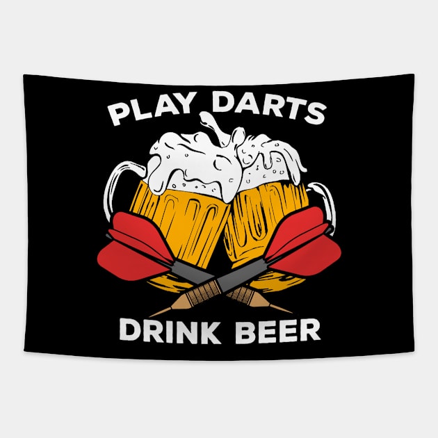 Darts and Beer Club Friends Team Players Gift Tapestry by MrTeee