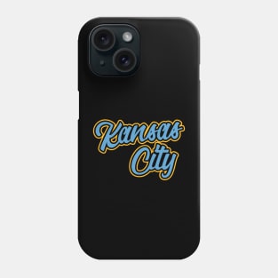 Vintage Kansas City Baby Blue And Yellow Script For KCMO Locals Phone Case