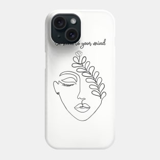 Be Kind to Your mind | Floral Woman Magenta Phone Case