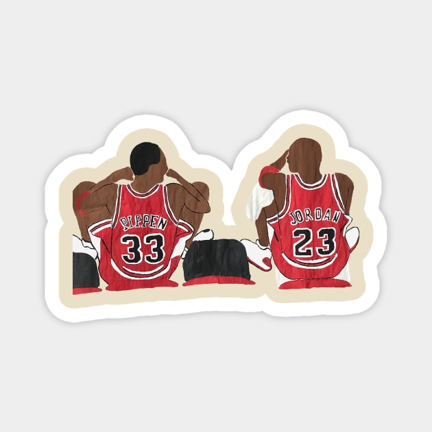 Jordan And Pippen Magnet by  finitojuarez