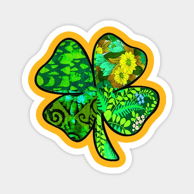 Retro Shamrock Magnet by artbyomega