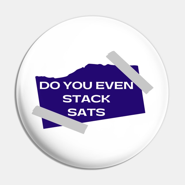 Do You Even Stack Sats Pin by CryptoDeity