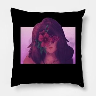 The woman and flower Pillow