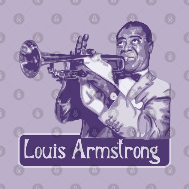 Louis Armstrong Portrait by Slightly Unhinged