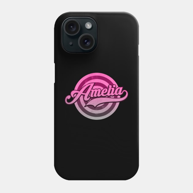 Pink Amelia Name Phone Case by CTShirts