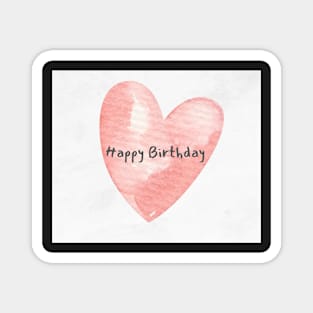 love heart birthday design Magnet