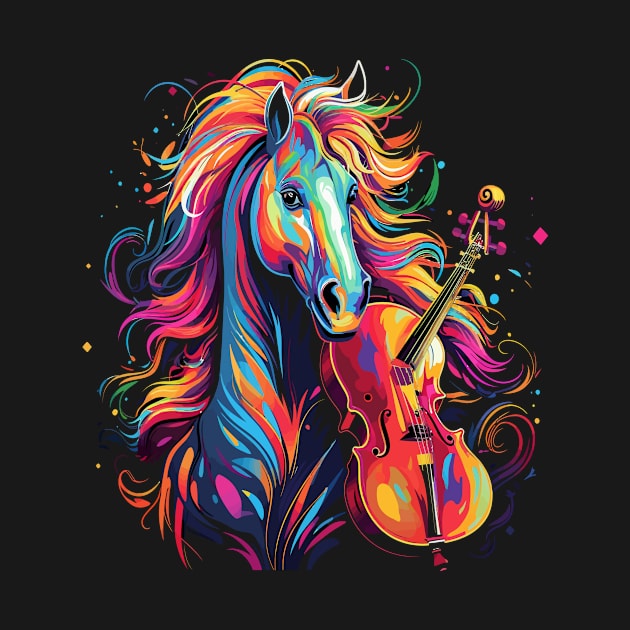 Horse Playing Violin by JH Mart