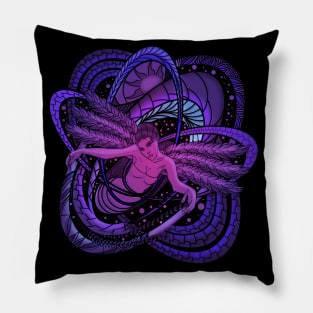 Fairy. Neon. Graphic arts Pillow