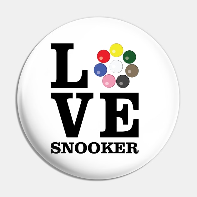 Love Snooker Pin by DesignWood-Sport