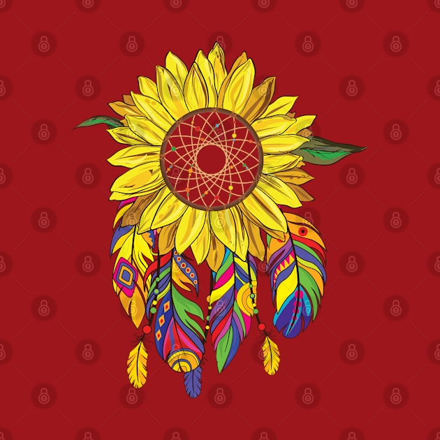 Sunflower Dreamcatcher by Pennelli Studio