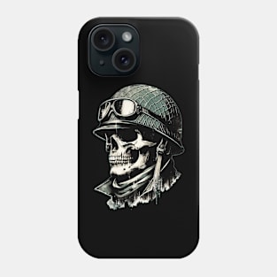 Skeleton Skull Soldier Vintage Phone Case