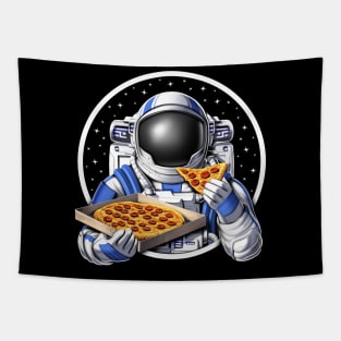 Space Astronaut Eating Pizza Tapestry