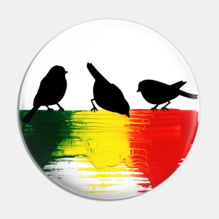 Three Little Birds BLK Pin