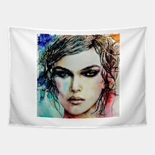 Keira`s face Tapestry