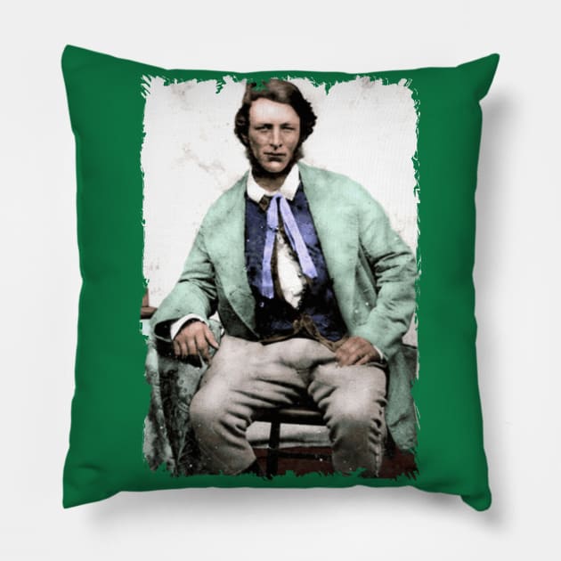 Ben Hall (Colour) Pillow by Australian_Bushranging