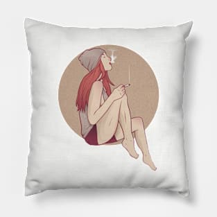 Lonely girl Pillow