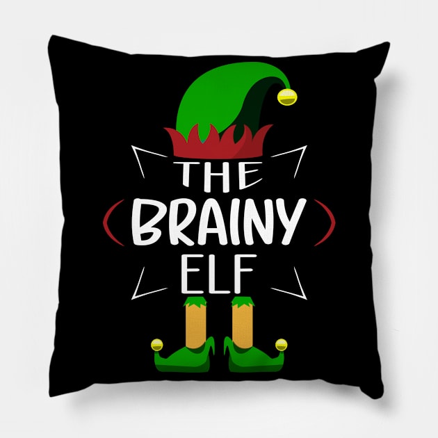 The Brainy Elf Christmas Party Pajama Pillow by Art master