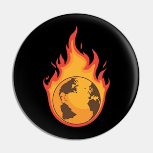 Burning Desolated Earth Pin