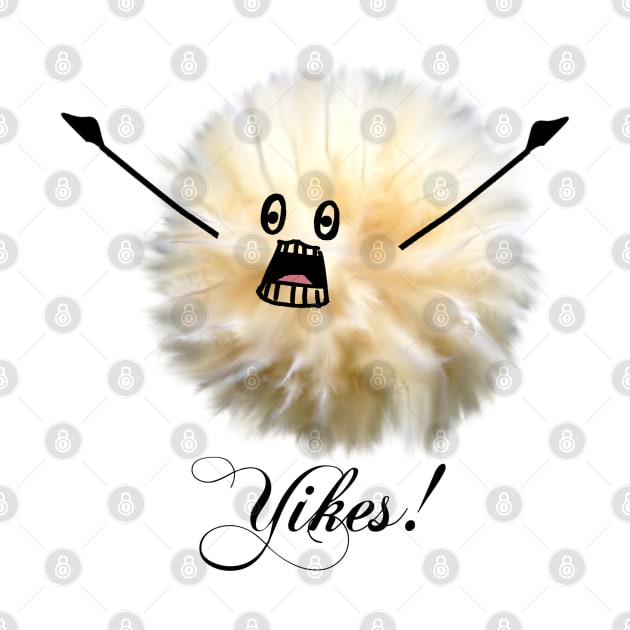 "Yikes!" Fluff Ball by CarolineArts