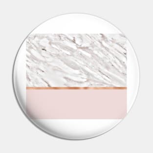 Calacatta marble on rose gold blush Pin