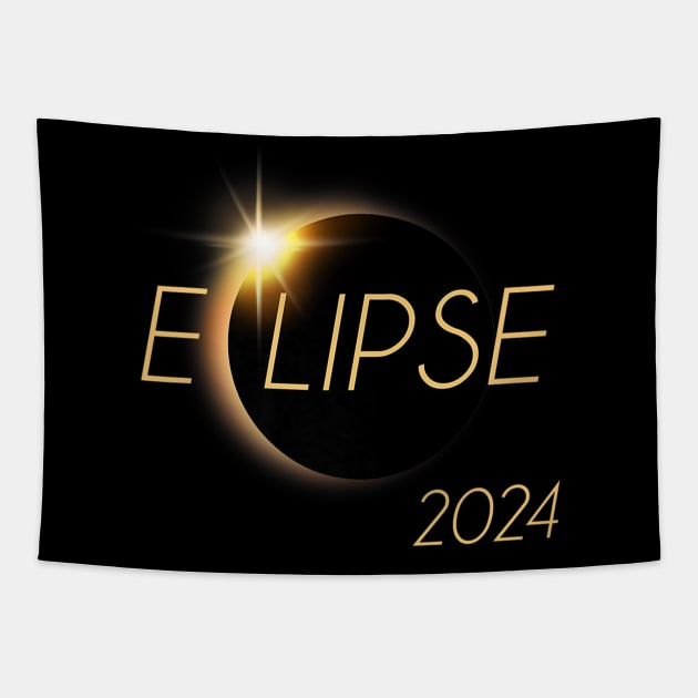 America Totality 04 08 24 Total Solar Eclipse 2024 Tapestry by Robertconfer