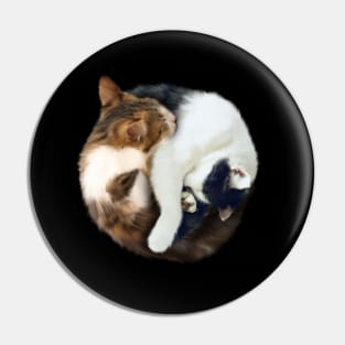 Yin Yang, Cats Cat Lover Kitten,  Chinese Symbol Pin