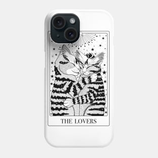 The Lovers Tarot Card With Cats Phone Case