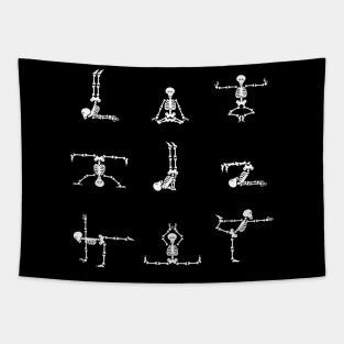 Halloween Yoga Skeleton Exercise Costume Tapestry