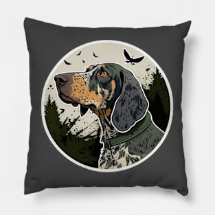 Bluetick Coonhound Camouflage Motif Pillow