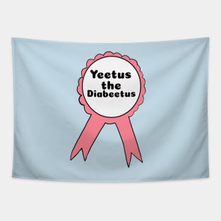 Yeetus the Diabeetus Ribbon - Salmon Tapestry