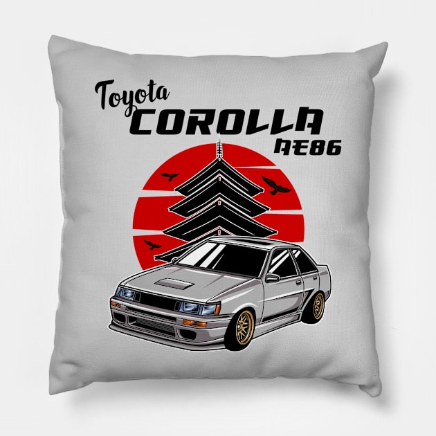 Toyota Corolla AE 86 Pillow by mirailecs