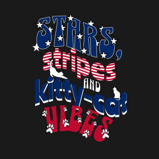 4th of July Independence Day Design for Cat Lovers T-Shirt