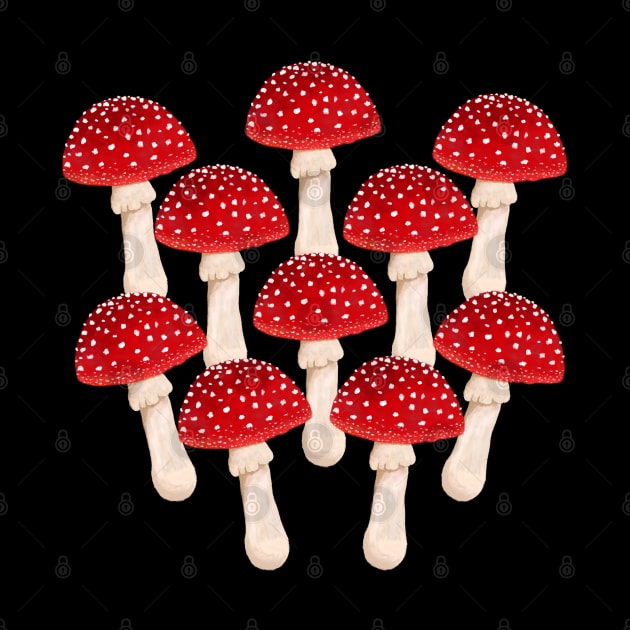 Fly Agaric Red Mushrooms by Kraina