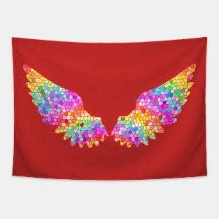 Rainbow Angel Wimgs Tapestry