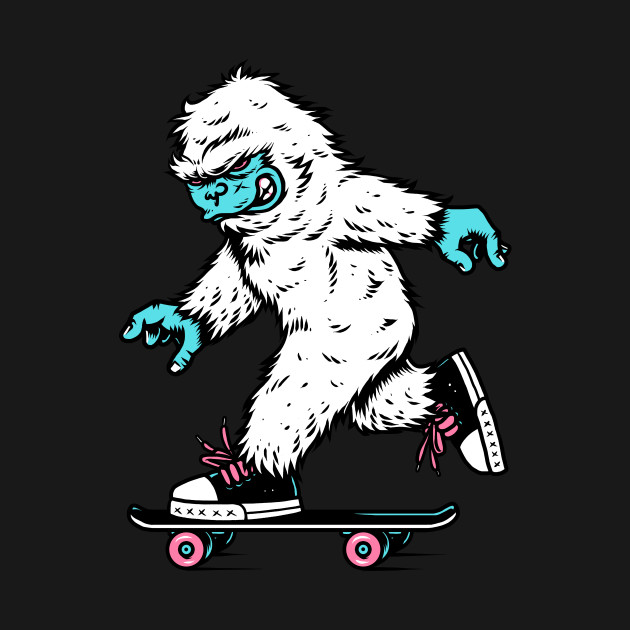 Disover Skateboarding Yeti - Skateboarding - T-Shirt