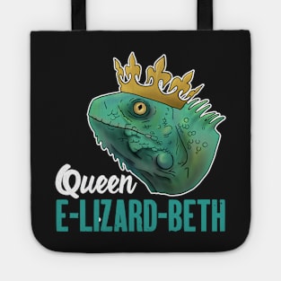 Funny Lizard Gift Queen E-Lizard-Beth Britain Tote