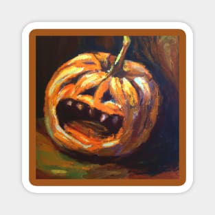 Pumpkin Screams in Horror Magnet