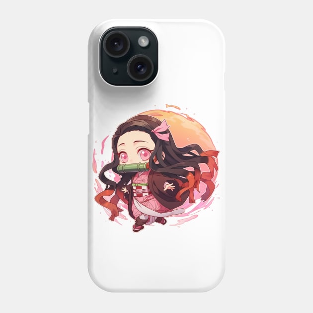 chibi nezuko Phone Case by WabiSabi Wonders