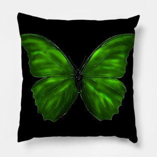 Green butterfly Pillow