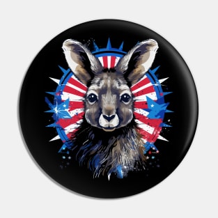 Patriotic Kangaroo Pin