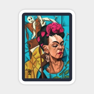 Frida Kahlo meets Cubes Magnet