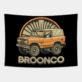 Retro 1987-1991 Ford Bronco w/Tires Tapestry