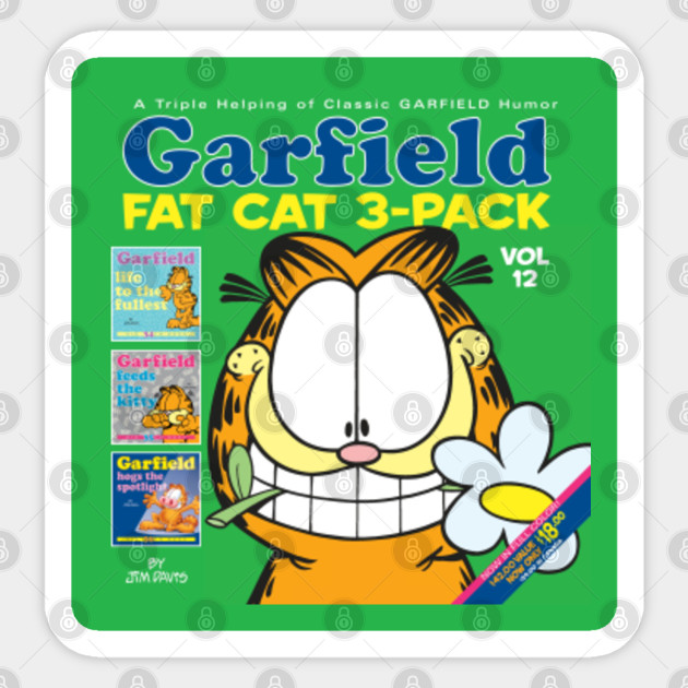 Garfield Fat Cat 3 Pack Vol 12 Garfield Sticker Teepublic