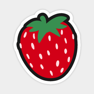 red strawberry drawing Magnet