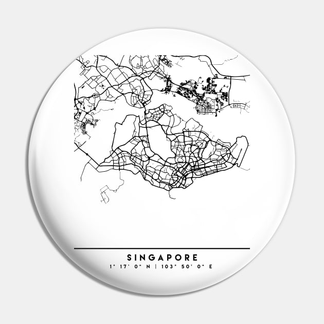 SINGAPORE BLACK CITY STREET MAP ART Pin by deificusArt