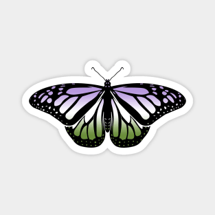 Genderqueer Pride Butterfly Magnet